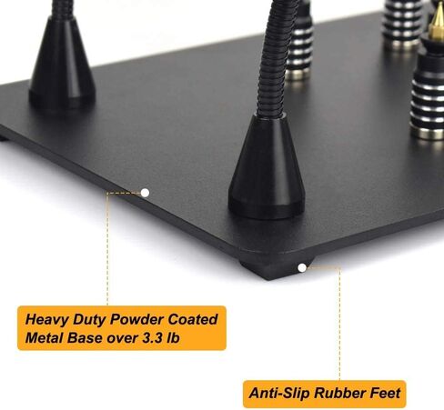 Magnetic Helping Hands Third Hand Soldering Work Station | EXtra Large & Heavy Duty Base Plate | Flexible Arms | 360 Hot Air Gun Holder (Helping Hand with Magic Hand) (Helping Hand with Magic Hand) in Kuwait