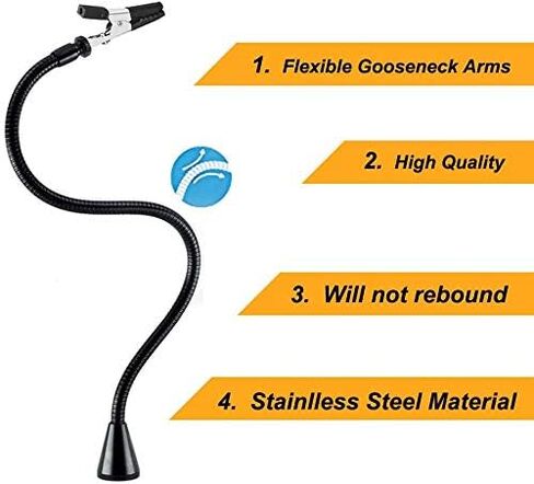 Magnetic Helping Hands Third Hand Soldering Work Station | EXtra Large & Heavy Duty Base Plate | Flexible Arms | 360 Hot Air Gun Holder (Helping Hand with Magic Hand) (Helping Hand with Magic Hand) in Kuwait