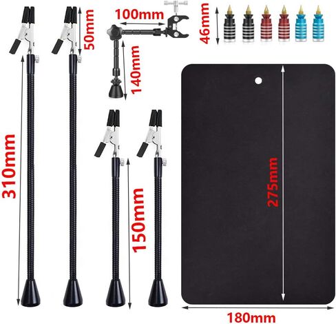Magnetic Helping Hands Third Hand Soldering Work Station | EXtra Large & Heavy Duty Base Plate | Flexible Arms | 360 Hot Air Gun Holder (Helping Hand with Magic Hand) (Helping Hand with Magic Hand) in Kuwait