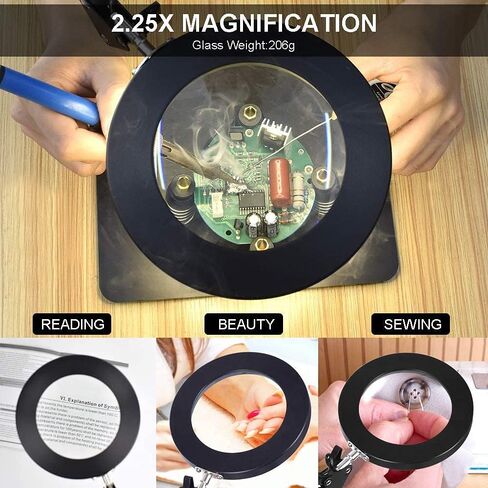 Magnetic Helping Hands Third Hand Soldering Work Station | EXtra Large & Heavy Duty Base Plate | Flexible Arms | 360 Hot Air Gun Holder (Helping Hand with Magic Hand) (Helping Hand with Magic Hand) in Kuwait