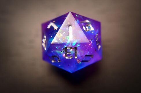 Premium DND Dice Set - Handmade Sharp Edge Resin 7 Dice Set for RPG Games - Includes D20, D12, D10, D8, D6, D4 - Perfect for Dungeons and Dragons (D&D) and Other Tabletop RPGs - Ice Formation in Saudi Arabia
