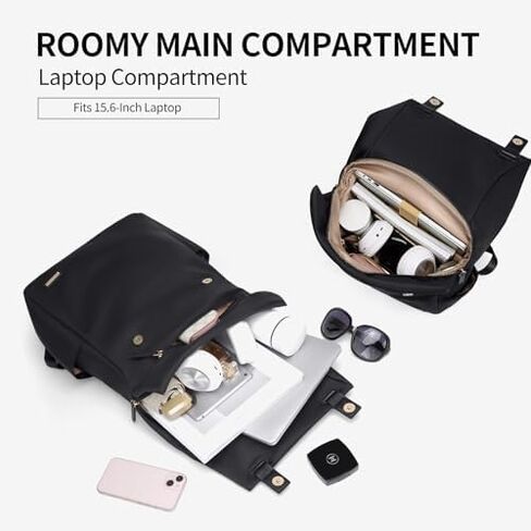 GOLF QUALITYWomen Laptop Backpack Computer Backpacks Carry On Waterproof backpack Fits 15.6Inch Notebook Travel Commute College (Apricot) in Saudi Arabia