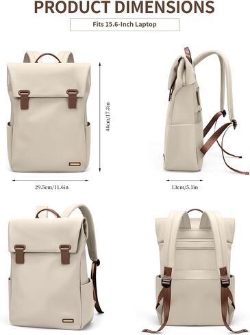 GOLF QUALITYWomen Laptop Backpack Computer Backpacks Carry On Waterproof backpack Fits 15.6Inch Notebook Travel Commute College (Apricot) in Saudi Arabia