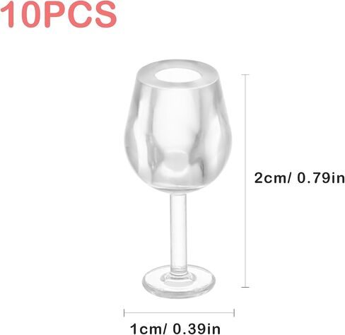 Miniature Wine Glasses: Mini Red Wine Goblet 1: 12 Scale for Dollhouse Kitchen Crafts Accessories Decor 0.79in10pcs in Saudi Arabia