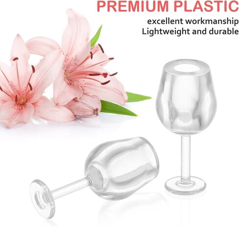 Miniature Wine Glasses: Mini Red Wine Goblet 1: 12 Scale for Dollhouse Kitchen Crafts Accessories Decor 0.79in10pcs in Saudi Arabia