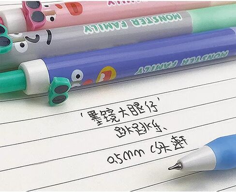 4 Pcs Cute Retractable Pens Funny Soft Grip Gel Pens Black Ink Pens 0.5mm Fine Point Smooth Writing Pens Office School Supplies Women Girls Boys Men (4Pcs Funny) in Saudi Arabia