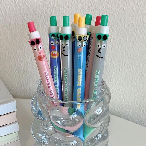 4 Pcs Cute Retractable Pens Funny Soft Grip Gel Pens Black Ink Pens 0.5mm Fine Point Smooth Writing Pens Office School Supplies Women Girls Boys Men (4Pcs Funny) in Saudi Arabia