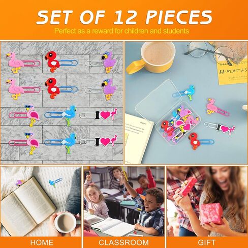 Cute Animal Bookmarks, 12 Pieces Unique Funny Pretty Paper Clips Book Markers for Kids Teens Boys Girls Students (Ocean Animals) in Kuwait