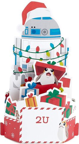 Hallmark Paper Wonder Star Wars Displayable Pop Up Christmas Card with Music (R2-D2, We Wish You a Merry Christmas), May the 4th in Saudi Arabia