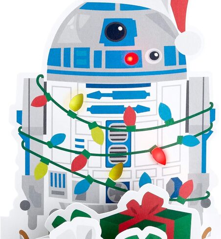 Hallmark Paper Wonder Star Wars Displayable Pop Up Christmas Card with Music (R2-D2, We Wish You a Merry Christmas), May the 4th in Saudi Arabia
