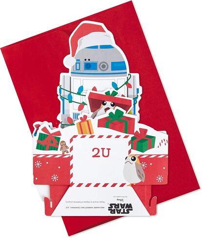 Hallmark Paper Wonder Star Wars Displayable Pop Up Christmas Card with Music (R2-D2, We Wish You a Merry Christmas), May the 4th in Saudi Arabia