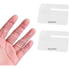 DraCra 3 Pack Leather Punch Tool Acrylic Stitching Aid Plate Hole 3mm 4mm 5mm 6mm Mold with Distance Ruler for Leatherwork Cutting Fabric Hand Craft