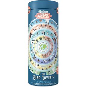 Ridley's Bird Lover’s 1000-piece Round Jigsaw Puzzle - Included Poster with Bird Migrations and Bird Facts for Bird Owners and Bird Lovers