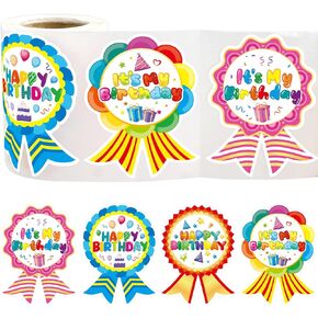 Happy Birthday Badge Stickers It's My Birthday Stickers for Kids Home Classroom Birthday Party Decoration 200 Pcs