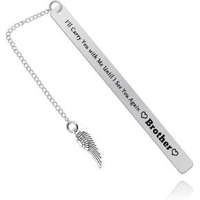 Brother Memorial Bookmark Memorial Gift for Loss of Brother Sympathy Gift for Loss of Brother in Memory of Brother Remembrance Bereavement Gifts for Men Loss of Brother Friends Gifts Book Mark