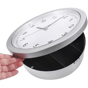Concealed Wall Hidden Wall Clock Container Box for Stashing Money Jewelry Valuables and Cash Concealment Furniture