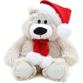 Plushland Adorable Soft Sophie Teddy Bear, Stuffed Animal Holiday Toys with Hat and Scarf Christmas Accessories – A Perfect Toy Gift for Kids 12 Inches