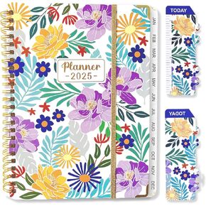 2025 Planner, Daily Weekly ＆ Monthly Planner 2025, 12 Month (Jan 2025 - Dec 2025), 8.5''*6.2'' with Bookmark, Flexible Hardcover, Pocket Calendar, Note Pages, Back Pocket, Inspirational Quotes in Saudi Arabia