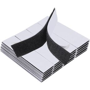 Phinus 48 Sets 1x4 Inch Hook and Loop Tape with Adhesive, Hook and Loop Black Nylon Heavy Duty, Nylon Self Adhesive Tape Heavy Duty Strips Fastener, Adhesive Strips for Home and Office Use
