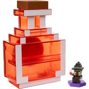Mattel Minecraft Carry Along Potion Plus Exclusive Mini Figure, Carrying Case for Mini Figures, Based on Minecraft Video Game, Toys for Kids Age 6 and Up