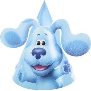 Blue's Clues Party Hats with Pop-Out Ears - Pack of 8 - Fun & Unique Design - Perfect for Kids Birthday Celebrations & Themed Events