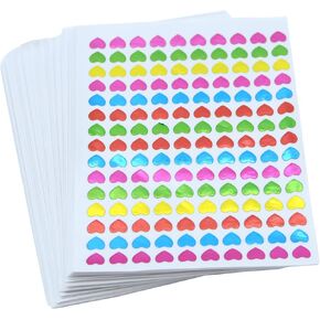 100 ورقة 15000 قطعة من الملصقات ذاتية اللصق على شكل قلب ملونة، لسكرابوكينغ والحرف الفنية للأطفال (10) in Kuwait