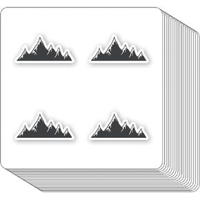 Mountain Stickers 1in for Scrapbooking, Arts, Craft, Kids DIY, Calendars Journals 80-Pack
