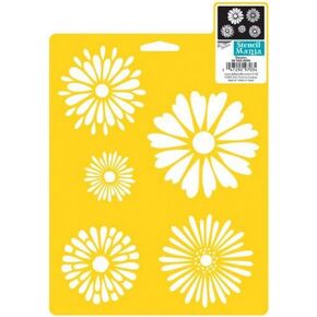 Delta Creative Stencil Mania Stencil, 7 by 10-Inch, 970720710 Daisies