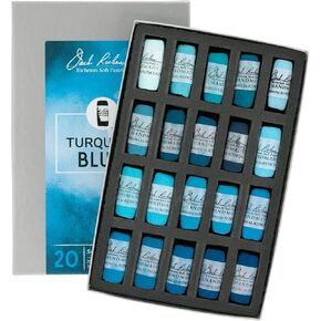 Jack Richeson 422969 Hand Rolled Soft Pastels Set (20 Piece), Turquoise Blue in Kuwait
