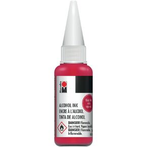 Marabu Alcohol Ink - Ruby Red - Ignite Your Passion and Unleash a Fiery Whirlwind of Emotion in Every Stroke - 20ml Bottle