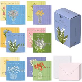 Monolike Day-by-day Card, Moon - Mix 36 Mini Postcards, 36 envelopes, 36 stickers Package