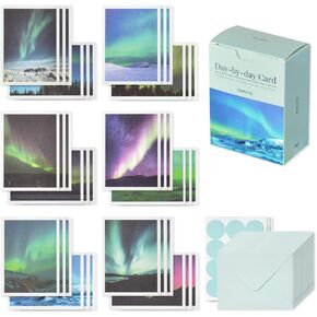 بطاقة مونولايك يومية، قمر - مزيج من 36 بطاقة بريدية صغيرة، 36 ظرفًا، 36 ملصقًا in Kuwait