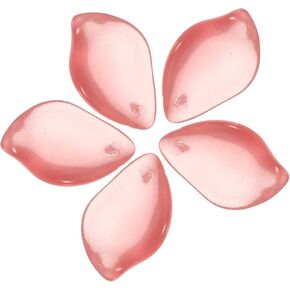 EXCEART 100pcs Flower Petal Shape Glass Beads Petals Flower Loose Spacer Beads Glass Charms Jewelry Making Beads for Hairpin Necklace Bracelet