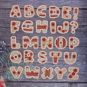 KSCRAFT Alphabet Number Gingerbread Cookies Metal Cutting Dies Stencils for DIY Scrapbooking Decorative Embossing DIY Paper Card