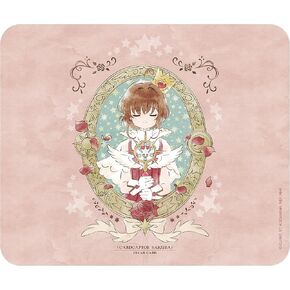 ABYSTYLE Cardcaptor Sakura Red Hearts Mousepad 9.25" x 7.7" Square Mouse Pad Precision Speed and Non-Slip Rubber Base Anime Manga Office Desktop Accessories Gift