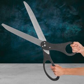 Ribbon Cutting Ceremony Scissors Black — 25" Black Giant Scissors for Grand Openings Heavy Duty Scissors Large Ribbon Cutting Scissors for Special Events and Ceremonies