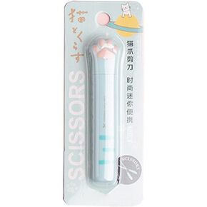 Cute Blue Scissors Multi-Purpose Mini Scissors Portable Functional Scissors Sewing Scissors Lovely Cats Paws Design for Art Crafts Projects School Supply Paper Cutting Scrapbooking