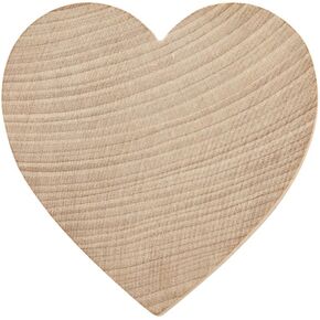 3 inch Wood Heart, Natural Unfinished Wooden Heart Cutout Shape, Wood Hearts (3 Inch Tall x 1/4 Inch Thick) - Bag of 5
