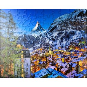 MyPuzzle Zermatt and The Matterhorn Switzerland - Premium 1000 Piece Jigsaw Puzzle for Adults