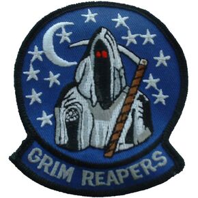 United States Navy USN VF-101 Grim Reapers Fighter Attack Squadron Embroidered Patch, with Iron-On Adhesive