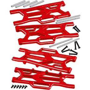 RC Suspension Arms Upgrades Part for 1/10 Kraton 4x4 4S V2 BLX,Outcast 4X4 4S V2 BLX,Alloy Aluminium Front & Rear Suspension Arms A Arms,4pcs,Replace #ARA330711#ARA330710,Black