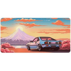 JDM Car Desk Mats on Top of Desks Pad Japanese Large Mouse Pads Gaming Cool Ae86 Mousepad for Desktop Office Supplies Accessories 23.6 x11.8 Inch