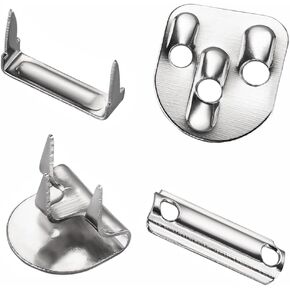 MEETOOT 5 Sets of Four Claw Pants Hooks Seamless Stainless Steel Trouser Hooks Seamless Hook for Pants Secure Closure on Pants Inner Side for Pants Tops Skirts and Other Clothin Gun Black Color