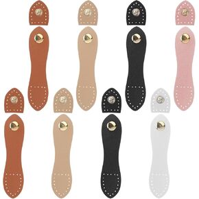 TIESOME 8 Pack Snap Buckles Snap Button Closure, PU Leather Sew On Purse Closure Fasteners DIY Handmade Universal Snap Buckle Lock for Purse Wallet Bags Notebook Purse Making Supplies