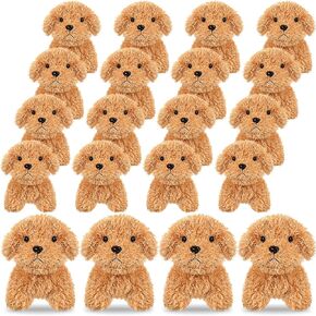 Sosation 20 Pcs Mini Plush Stuffed Puppy Bulk Christmas Party Favor Gift Dog Party Gift Toy Soft Plush Dog for Goodie Bag Fillers Kids Valentines Day Baby Shower Birthday Carnival Prize(Multicolor)