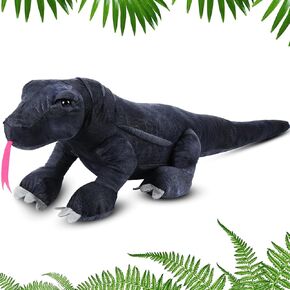 Syhood Lizard Stuffed Animals 37.4'' Realistic Plush Toy Lizard Toy Soft Plush Reptile Gift for Boys Girls Animal Lovers Birthday Easter(Emerald Green Iguana)