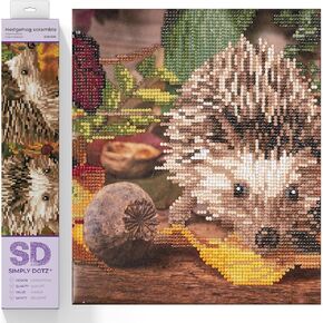 DIAMOND DOTZ ® - Hedgehog Scramble, Partial Drill, Round Dotz, Diamond Painting Kits, Diamond Art Kits for Adults, Gem Art, Diamond Art, Diamond Dotz Kits, 9.8"x24.4"