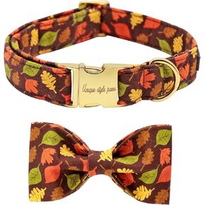 Unique style paws Christmas Dog Collar with Bow Best Winter for Small Medium Large Dogs -Christmas Tree-L