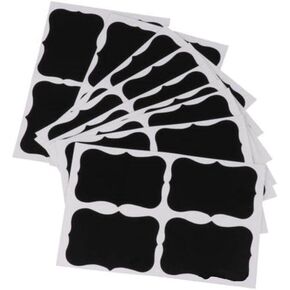 36 Pcs Black Waterproof Chalkboard Labels Stickers Home Kitchen Jars Bottle Tags Blackboard Stickers Office School Supplies Deft Design Labels and Stickers