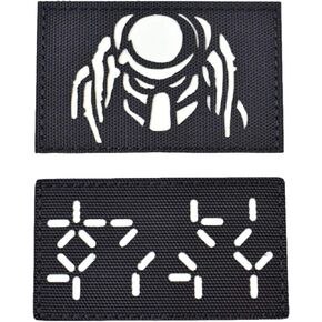 JFFCESTORE Reflective Tactical Morale Patch Predator Alien Movie Games Patches (Reflective 2PC)
